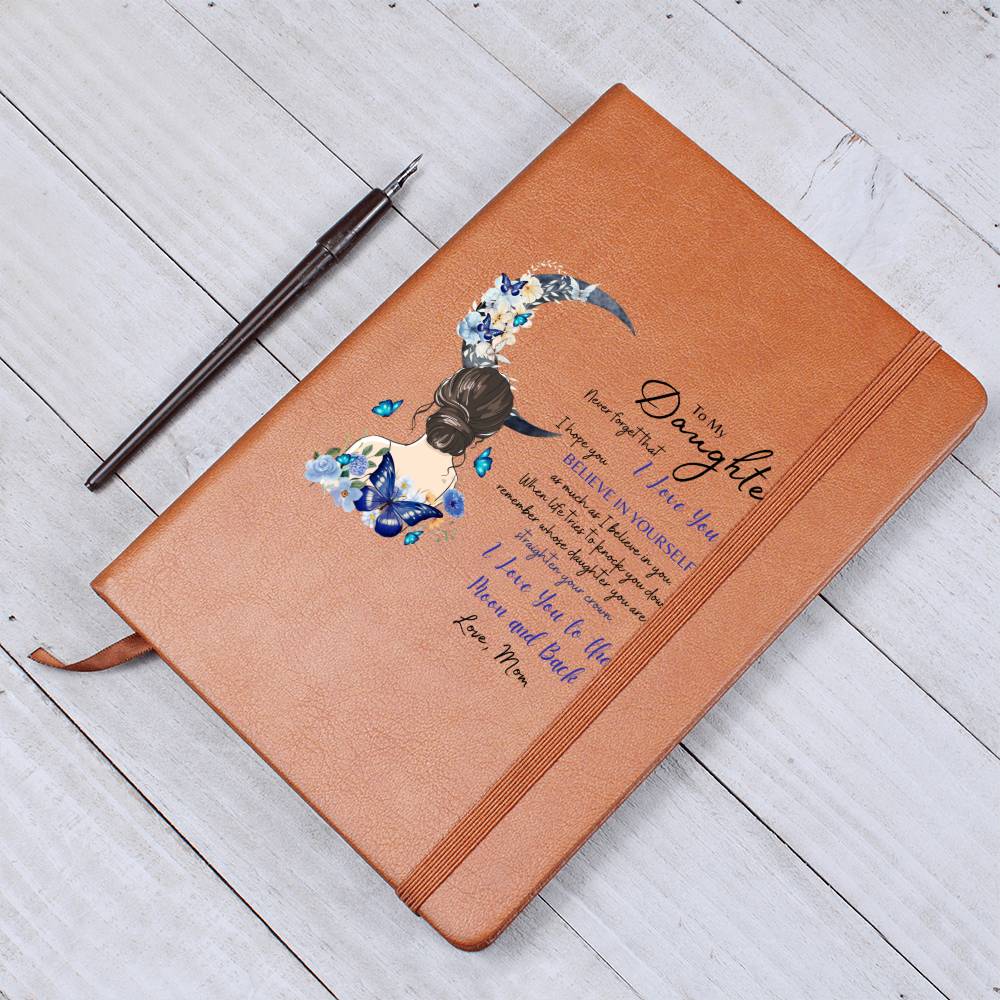 To My Daughter Leather Journal