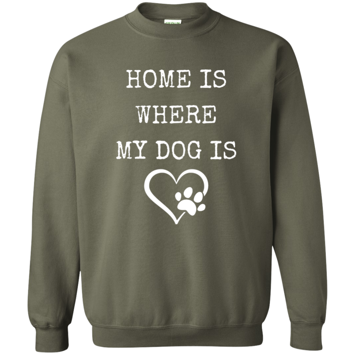 Dog Lovers Home, Crewneck Pullover Sweatshirt