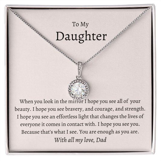 You Are Enough Necklace, From Dad