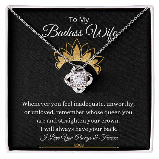 Badass Wife, Eternal Love Knot Necklace