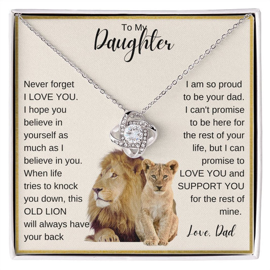 To My Daughter, Lion, Necklace From Dad