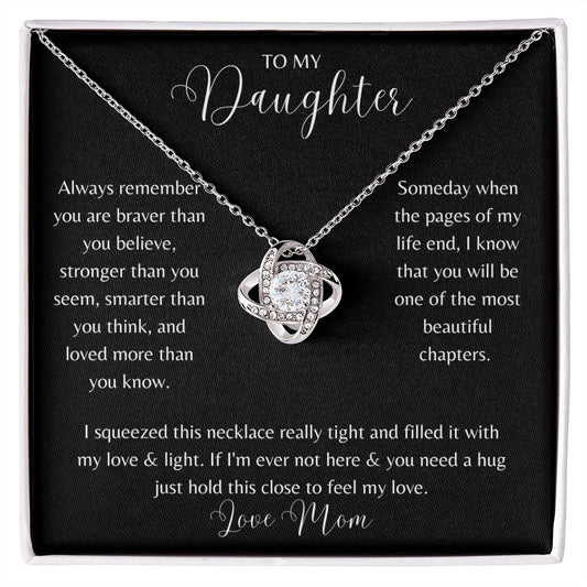 To My Daughter From Mom, Love Knot necklace